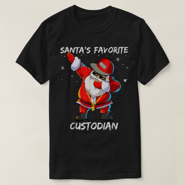T-shirt Père Noël Gardien Favori Dabbing Dabbing Père Noël (Design devant)