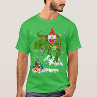 T-shirt Père Noël Gnome équitation TRe Reindeer Xmas Light