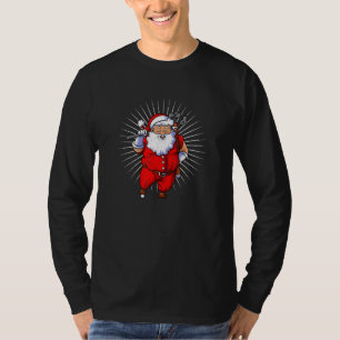 T-shirt Père Noël Golf Club Ball Sport Christmas Golfin