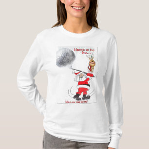 T-shirt Père Noël ho ho trou-dans-un plutôt des vacance