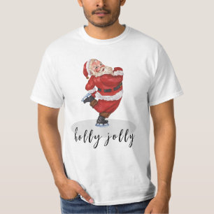 T-shirt Père Noël Holly Jolly Patinage