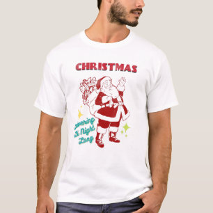 T-shirt père Noël I-Deliver-Toute La Nuit-Vive Plaisante