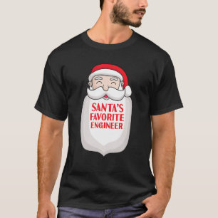 T-shirt Père Noël Ingénieur Favori Funny Père Noël En Noël