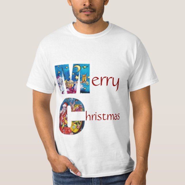 T-SHIRT PÈRE NOËL INSPIRÉ AVEC NOËL CADEAUX MONOGRAMME (Devant)