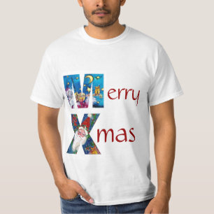 T-SHIRT PÈRE NOËL INSPIRÉ JOUANT LE MONOGRAMME DE NOËL
