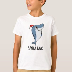 T-shirt Père Noël Jaws Funny Shark Christmas Pun