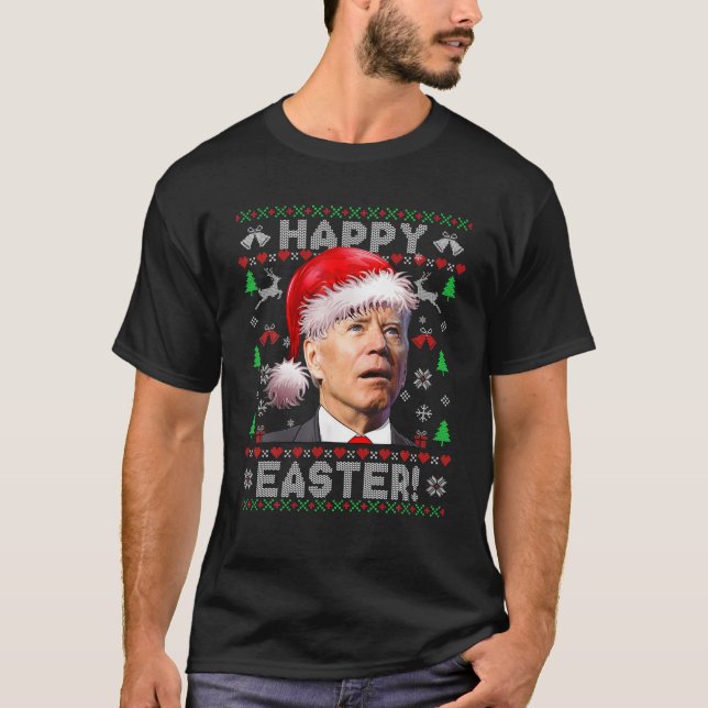 T-shirt Père Noël-Joe-Biden-Christmas—Cadeau (Devant)