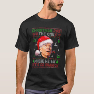 T-shirt Père Noël Joe Biden Drôle Allons Braden Brandon Ch