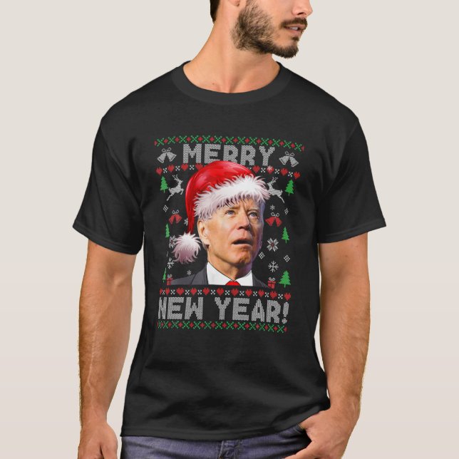 T-shirt père Noël Joe Biden Funny Joyeux Nouvel An Noël Ug (Devant)