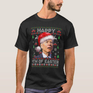T-shirt père Noël Joe Biden Joyeux 4 E De Noël Pâques
