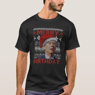 T-shirt Père Noël Joe Biden Joyeux Anniversaire Confus Drô
