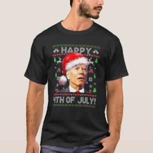T-shirt Père Noël Joe Biden Joyeux Noël 4 juillet laid