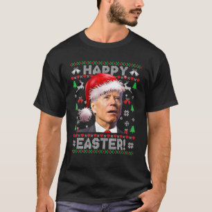 T-shirt père Noël Joe Biden Joyeux Noël Pâques moche S
