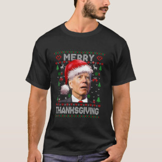T-shirt Père Noël Joe Biden Joyeux Thanksgiving Mauvais No