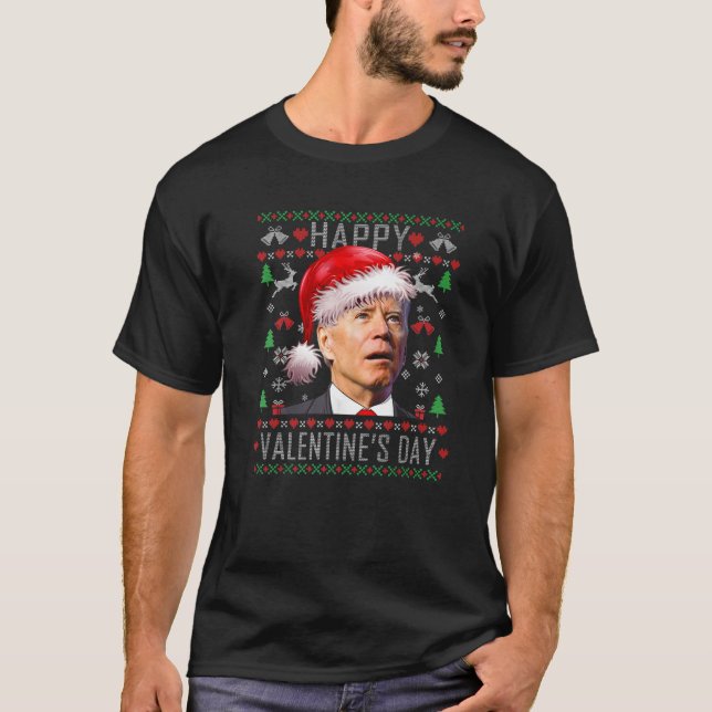 T-shirt Père Noël Joe Biden Saint Valentin Fête de Noël la (Devant)