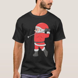 T-shirt Père Noël Jouer Golf Noël Sport X-Mas Pajama Pa