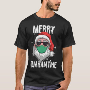 T-shirt Père Noël Joyeux Humour de quarantaine Noël Père N