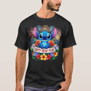 T-shirt Père Noël Joyeux Nouvel An Stitch