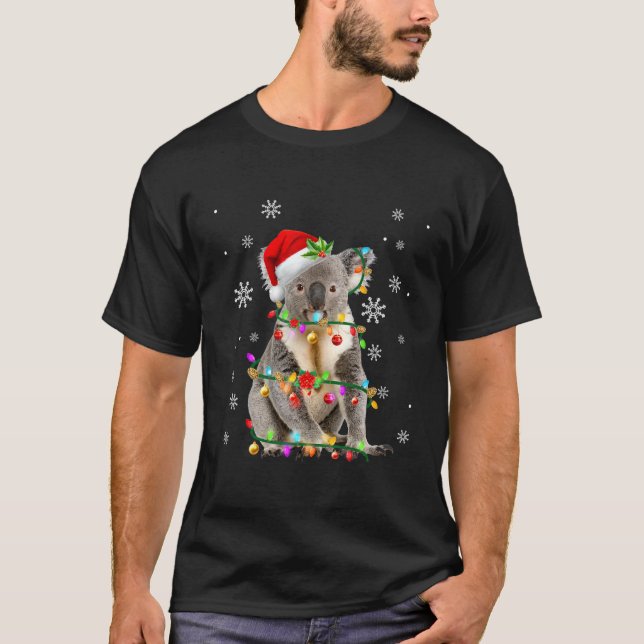 T-shirt Père Noël Koala Arbre de Noël Pyjama X Mas Matc (Devant)