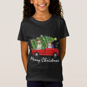 T-Shirt Père Noël Labrador Retriever équitation Camion Rou