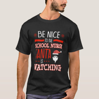 T-shirt Père Noël laid veille sur l'infirmière scolaire