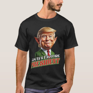 T-shirt Père Noël le président favori Donald Trump Elf Chr