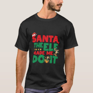 T-shirt Père Noël L'Elfe M'A Fait Faire C'Noël Liste Mauva