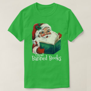 T-shirt Père Noël lit des livres interdits