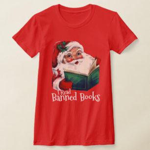 T-shirt Père Noël Lit Les Livres Interdits