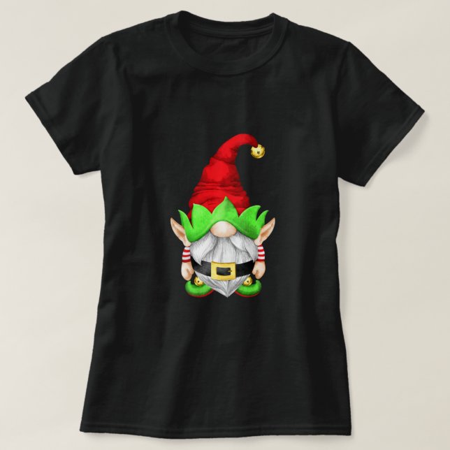 T-shirt Père Noël Little Helper Avec Des Oreilles D'Elfe D (Design devant)