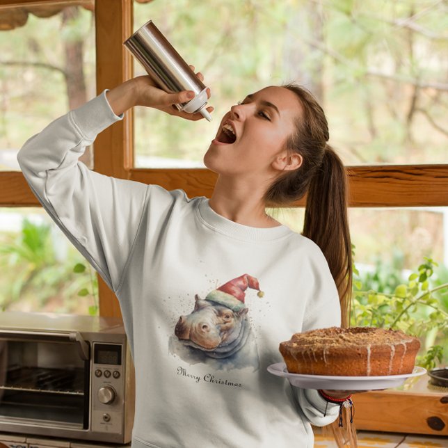 T-shirt Père Noël Little Hippo, coutume (Créateur téléchargé)