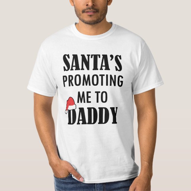T-shirt Père Noël m'a promu chemise de papa de Noël de (Devant)