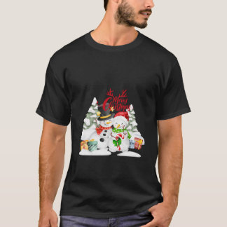 T-shirt Père Noël Magic, le cadeau spécial léger de Rudolp