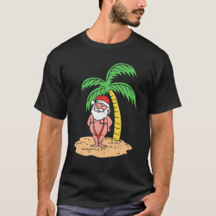 T-shirt Père Noël maillot de bain été Noël Juillet Plage