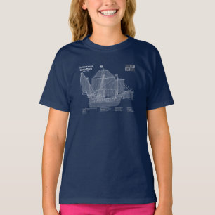 T-shirt Père Noël Maria - Plan de plan d'expédition ABD