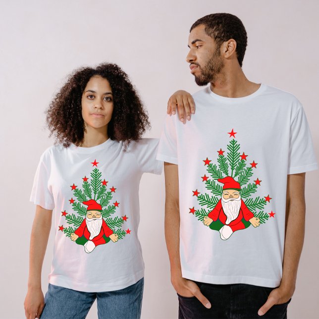 T-shirt Père Noël méditant sous un arbre de Noël (Créateur téléchargé)