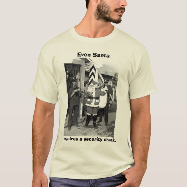 T-shirt père Noël, même Père Noël, exige un contrôle de (Devant)