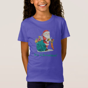 T-Shirt père Noël mignonne avec jouets Noël enfants t-shir