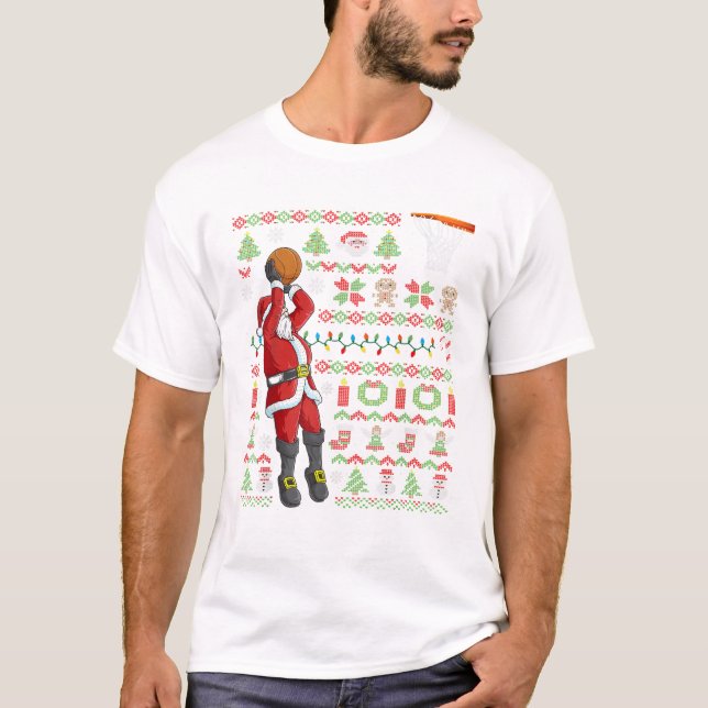 T-shirt Père Noël moche de Noël (Devant)