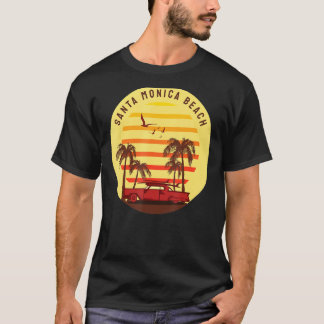 T-shirt Père Noël Monica Beach Surf