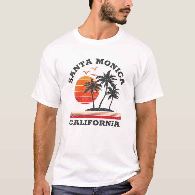 T-shirt Père Noël Monica California Retro Souvenir cadeau (Devant)