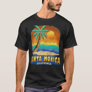 T-shirt PÈRE NOËL MONICA CALIFORNIE Vintage en détresse So