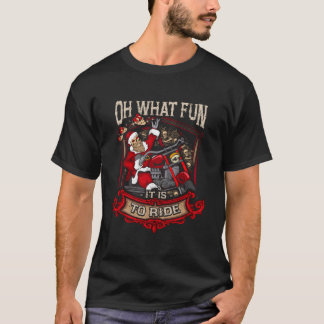 T-shirt Père Noël motard Oh W Fun Ride Long moto