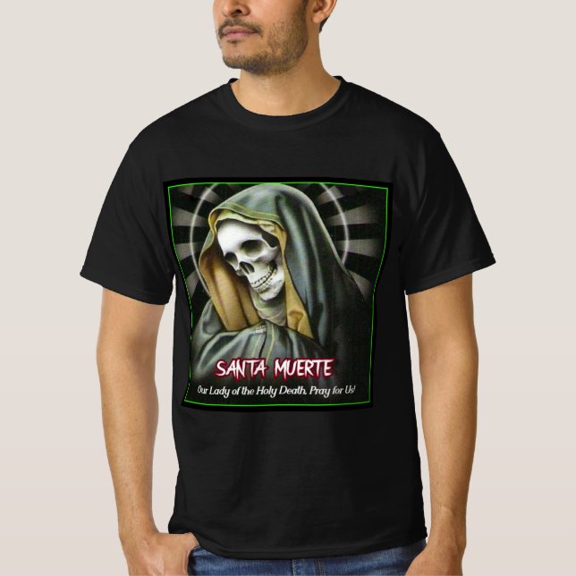 T-shirt Père Noël Muerte (Déité Mexicaine) Halloween Pride (Devant)