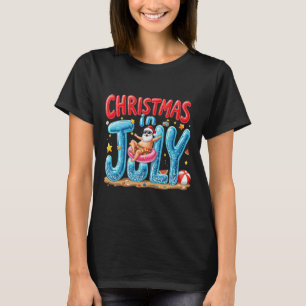 T-shirt Père Noël Noël en juillet Été ambiance Plage X