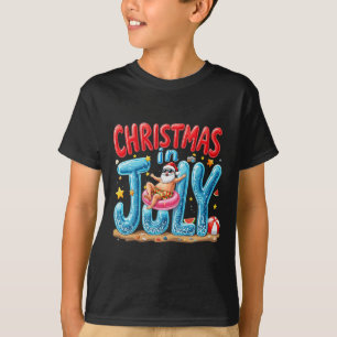 T-shirt Père Noël Noël en juillet Été Vibes Plage X