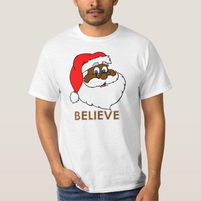 T-shirt Père Noël noir (Devant)
