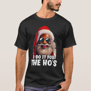 T-shirt Père Noël Noir Afro Africain Américain Je Le Fais