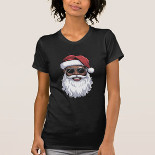 T-shirt Père Noël Noir Xmas Santa Afro Afro-Américain