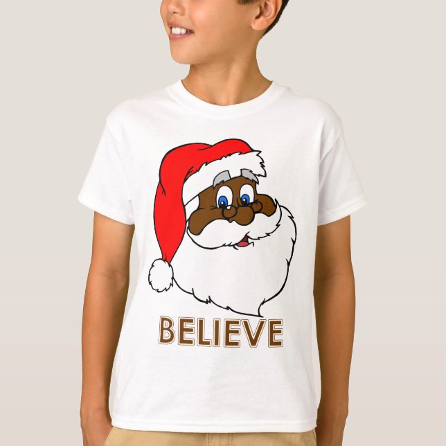 T-shirt Père Noël noire (Devant)